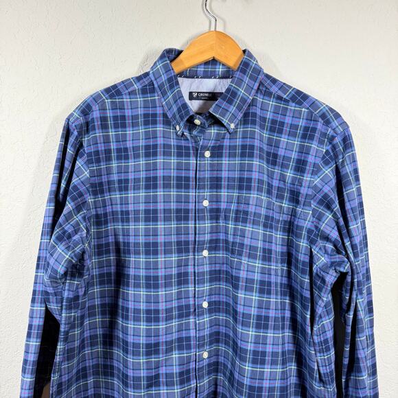 Men's Cremieux Blue Plaid Long Sleeve Button‎ Down Size XL - Picture 6 of 8